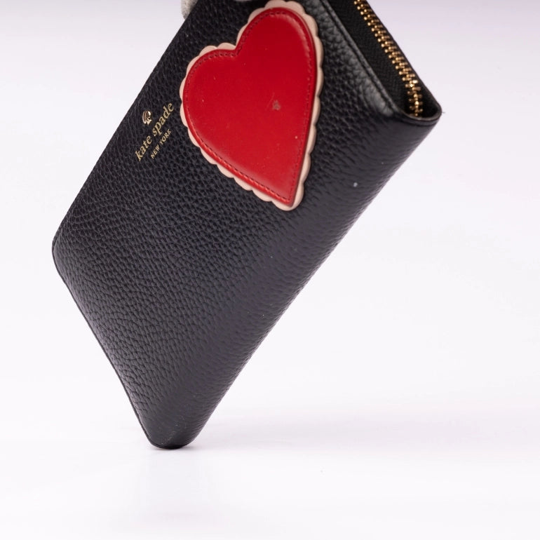 Kate Spade Yours Truly Heart Applique Lacey Wallet