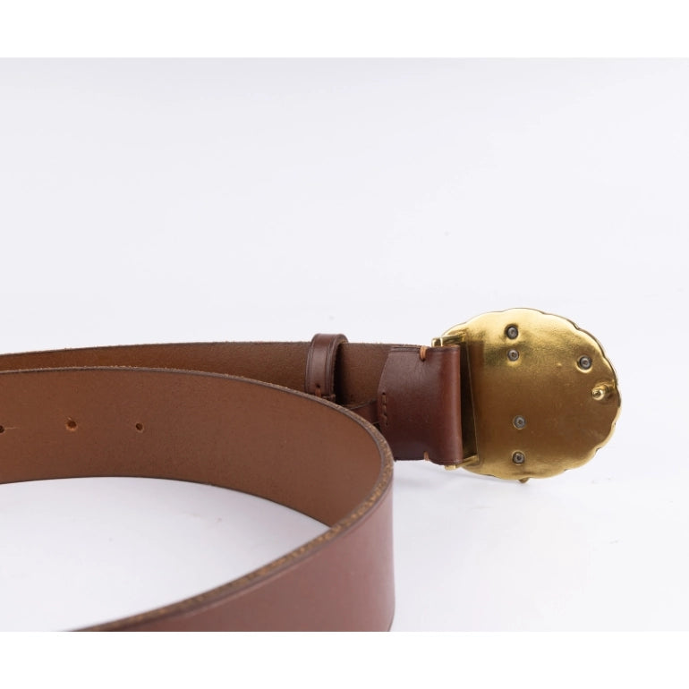 Lauren Ralph Lauren Brown Leather Logo Belt