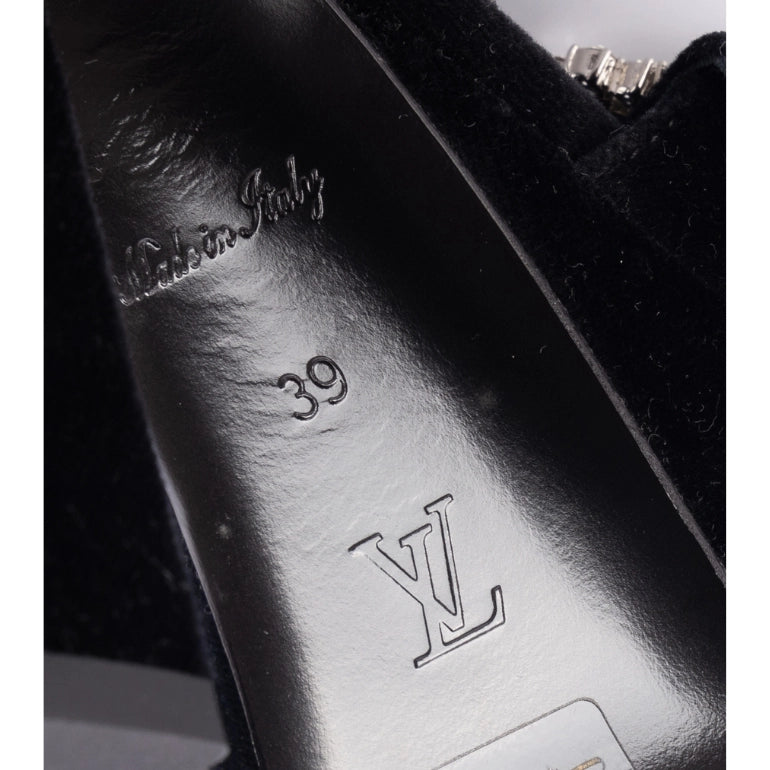 Louis Vuitton Velvet Madeleine Platform Sandals