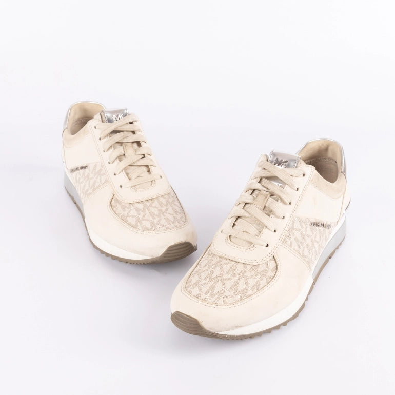 Michael Kors Allie Logo Leather Sneakers