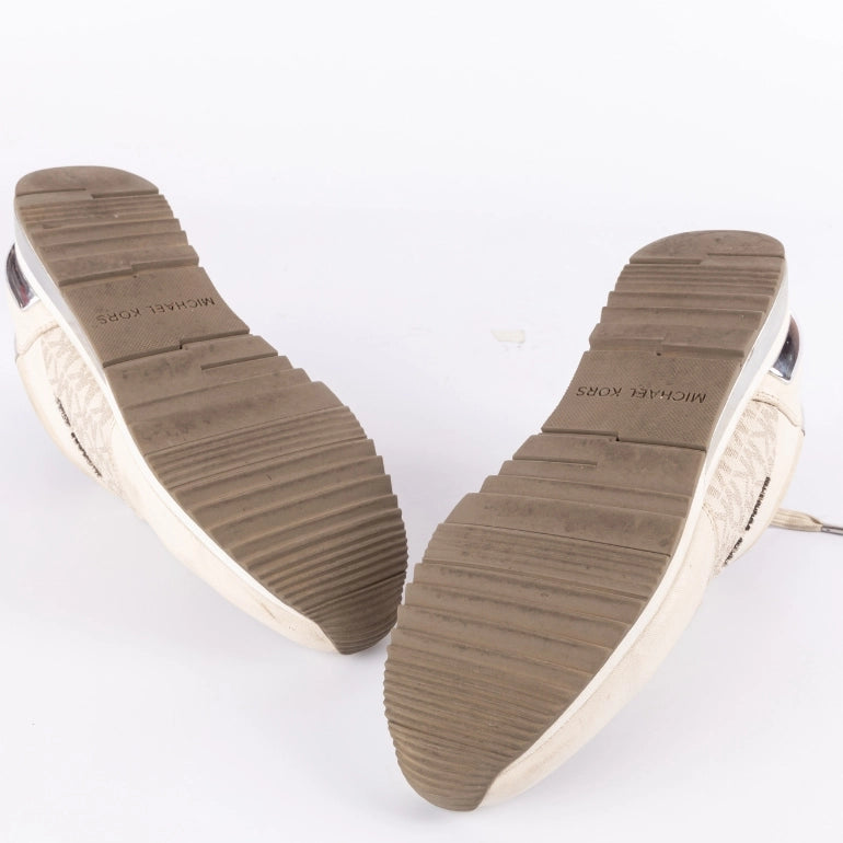 Michael Kors Allie Logo Leather Sneakers