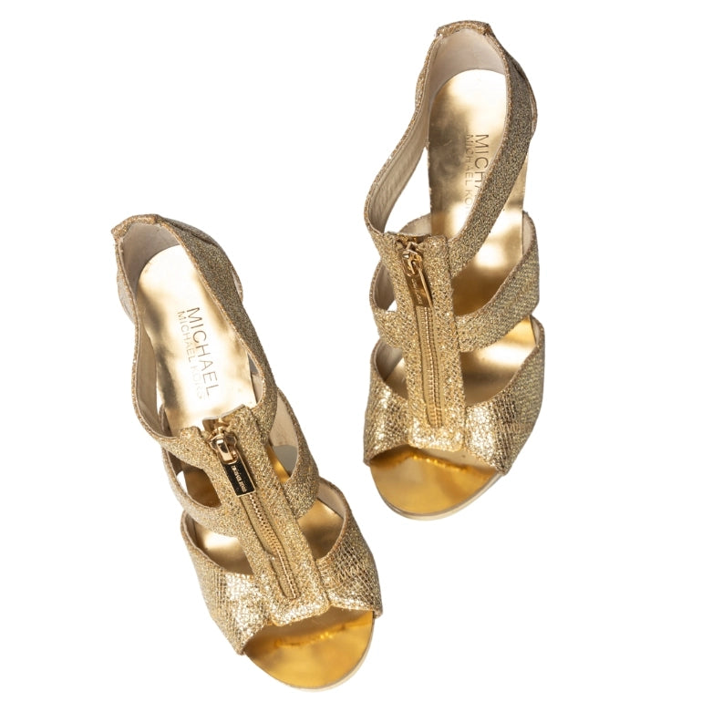 Michael kors berkley t strap gold hot sale