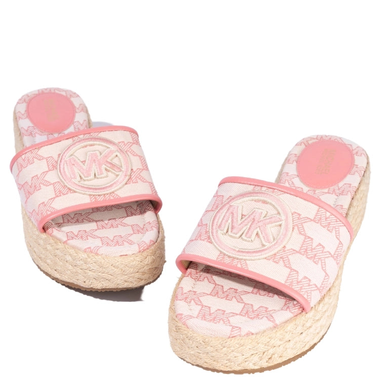 Michael Kors Sadler Logo Jacquard and Jute Wedge Sandal