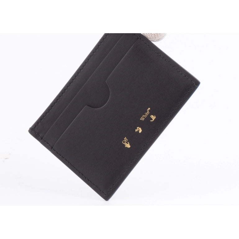 Off White Arrow Embossed Printed Leather Cardholder
