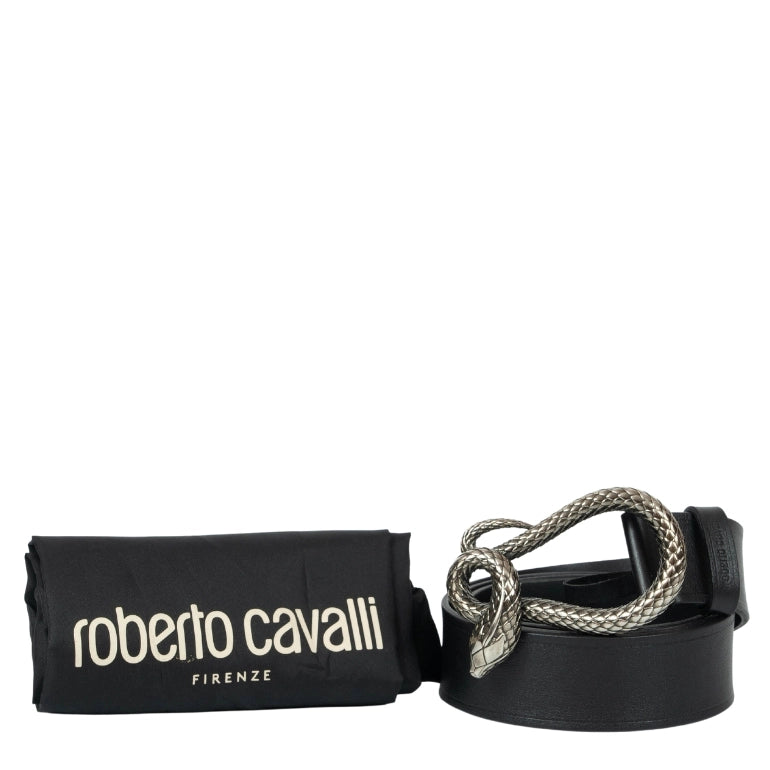 Roberto Cavalli Snake Buckle Waist Belt