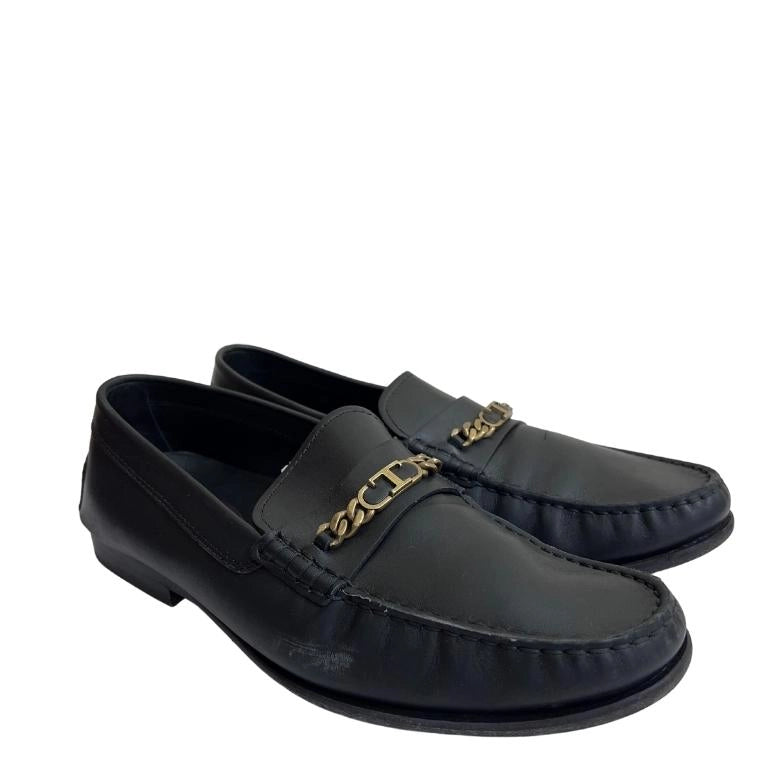 Tods Logo Plaque Loafers