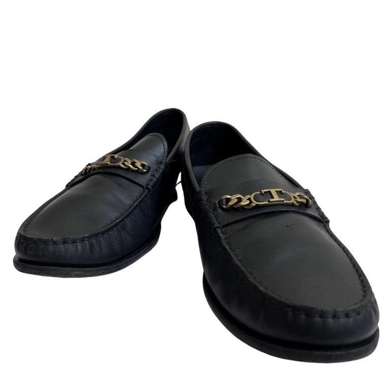Tods Logo Plaque Loafers