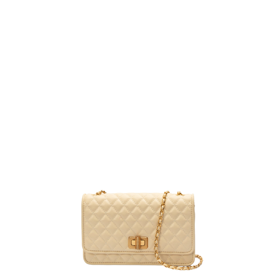 Charles & Keith Flip-lock Quilted Crossbody Bag