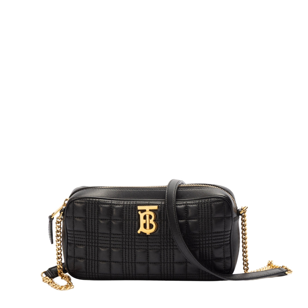 Burberry Quilted Leather Lola Crossbody Bag