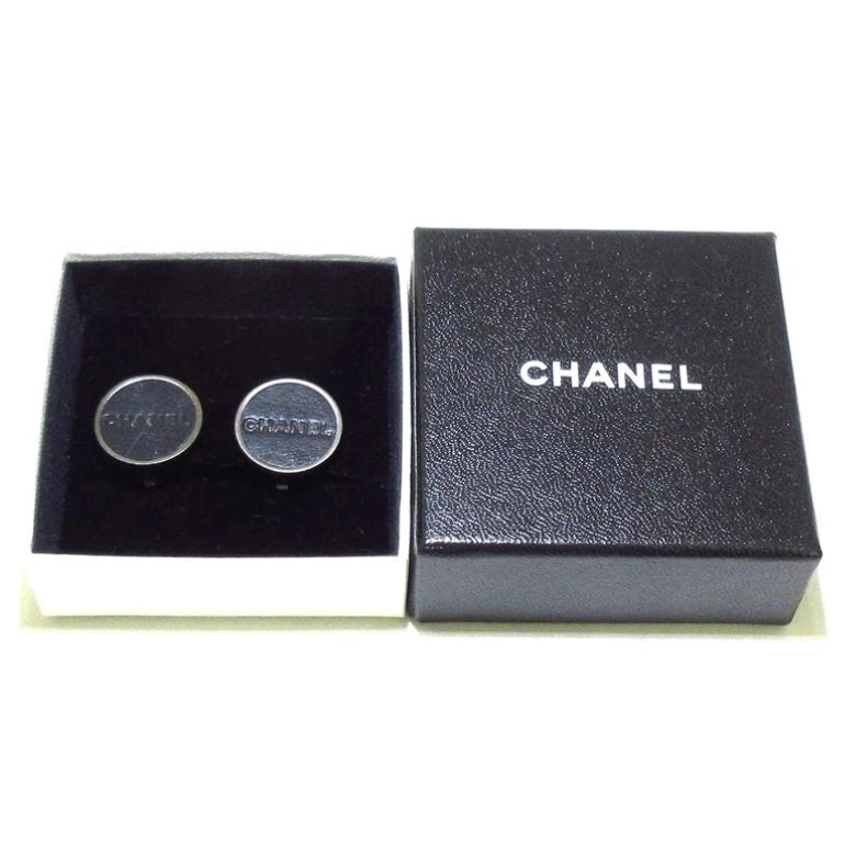 Chanel Black Stud Earrings