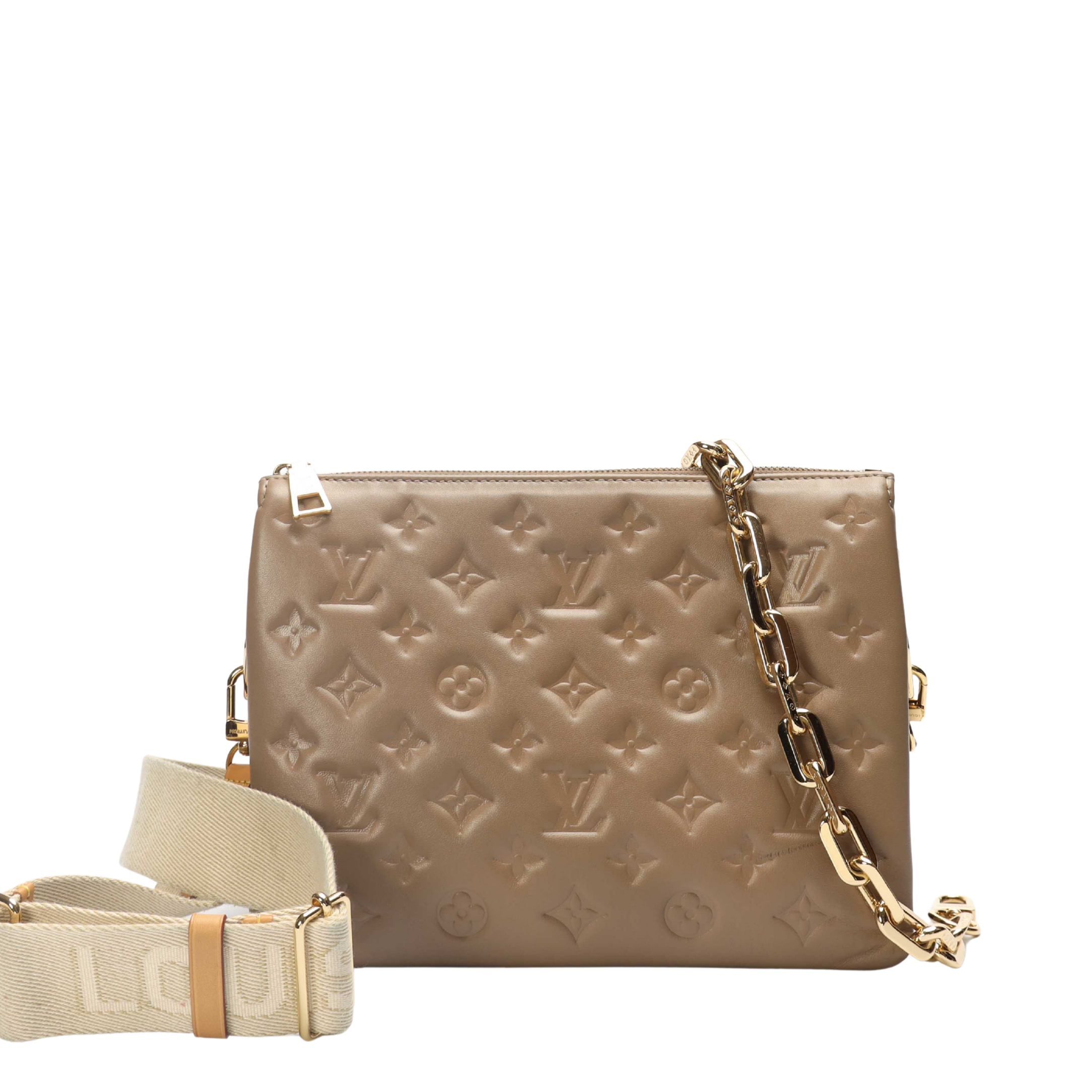 Louis Vuitton Taupe Monogram Coussin PM Bag