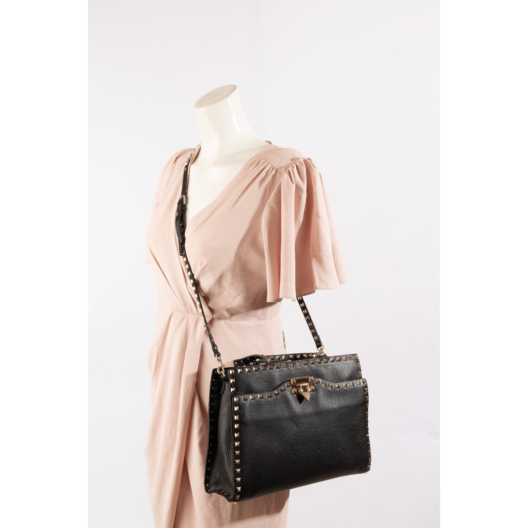 Valentino Garavani Rockstud Black Tote Bag